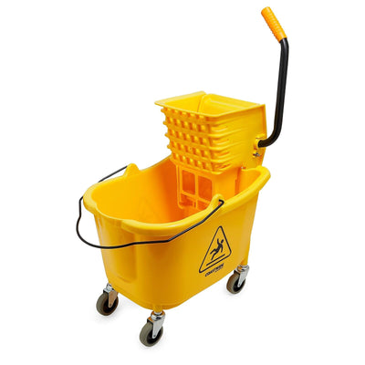 Professional Bucket & Side-Press Wringer, 35 Qt, Yellow/Black