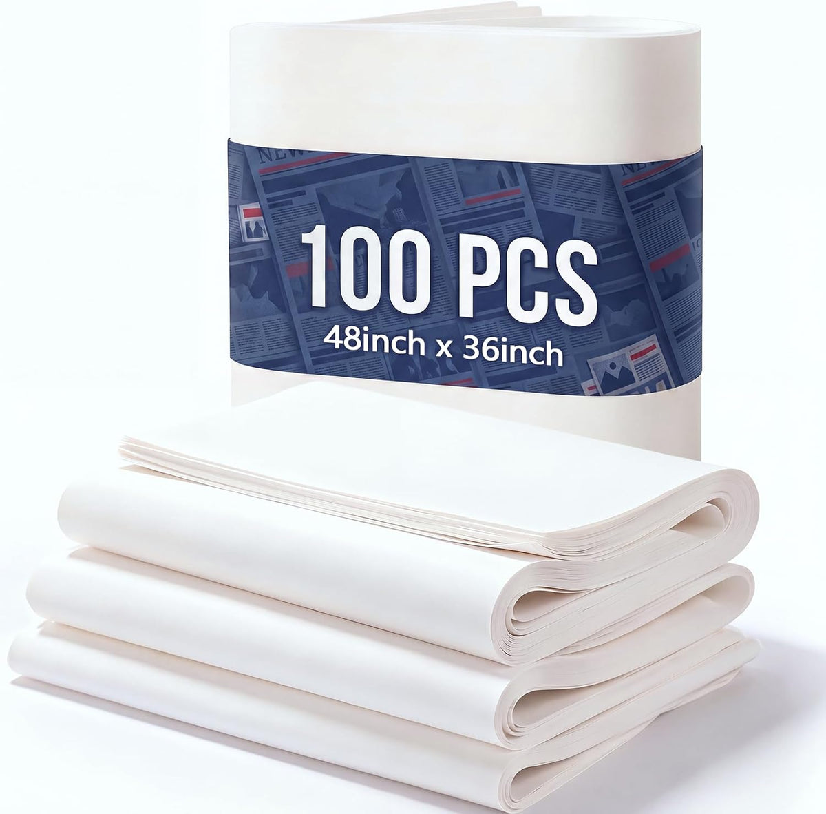 100pcs Large 48 x 36 Newsprint Packing Paper Sheet for Moving