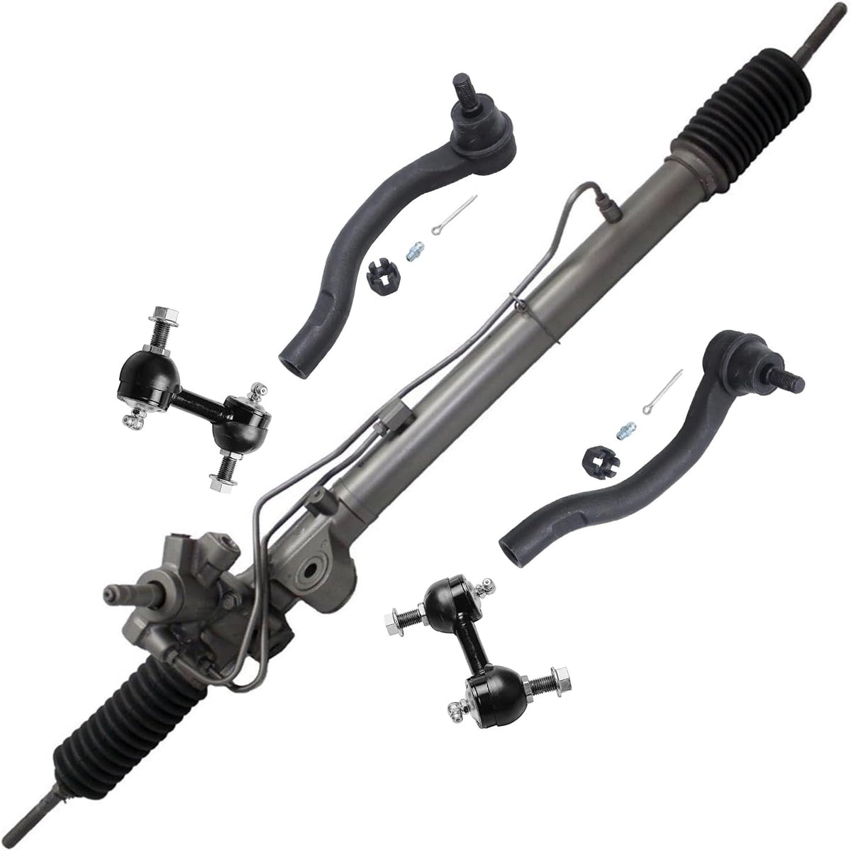 Detroit Axle - 6pc Rack and Pinion Kit for 2008-2012 Honda Accord