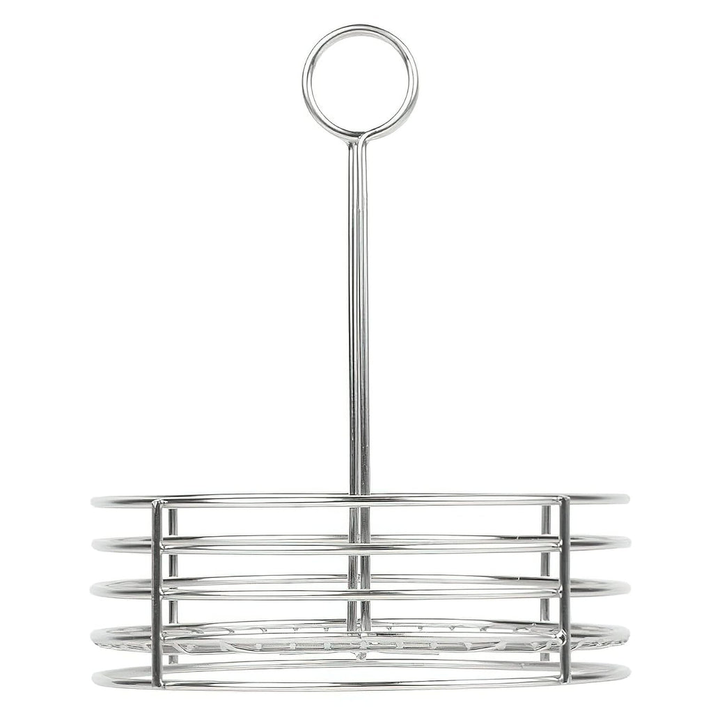 G.E.T. Stainless Steel Round Condiment Caddy - Table Caddies Collection, 7.5