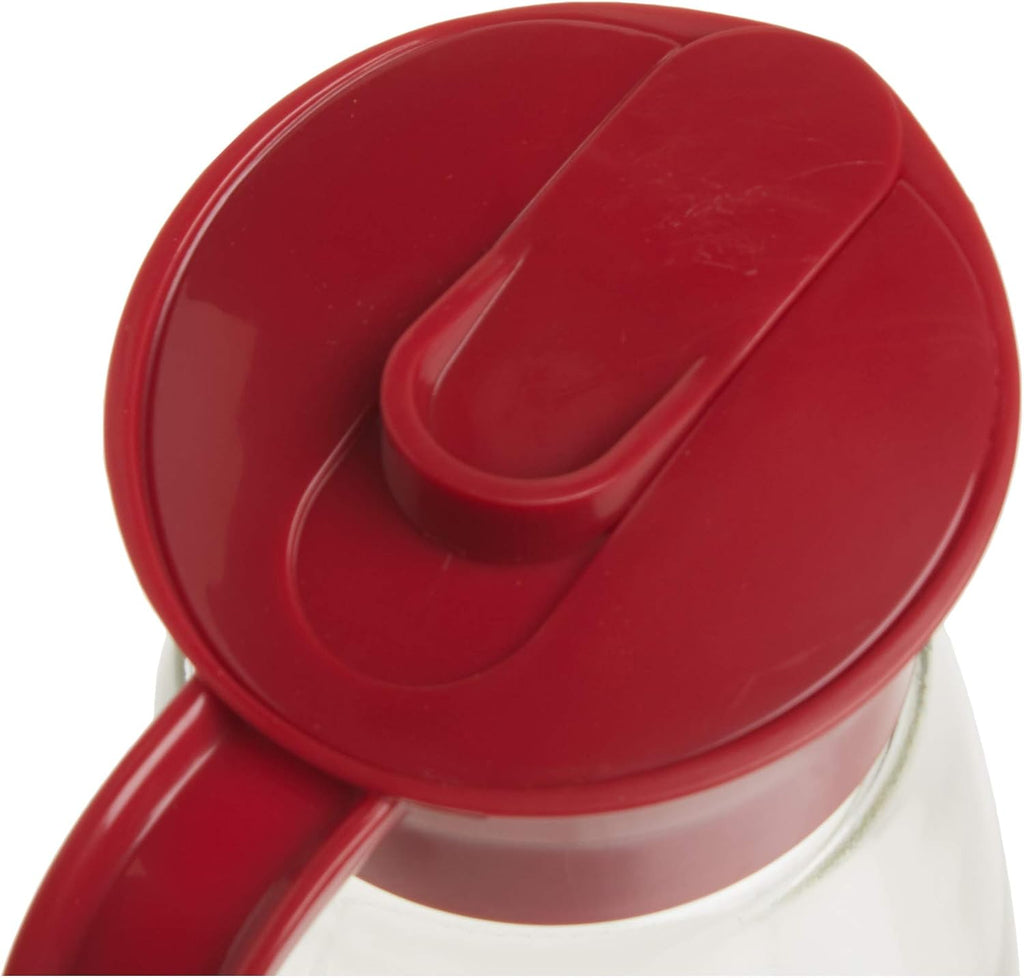 Everyday 12 oz. Syrup Dispenser – Easy Pour Spout Waffle & Pancake Syrup Dispenser Container, Glass Syrup Bottle for
