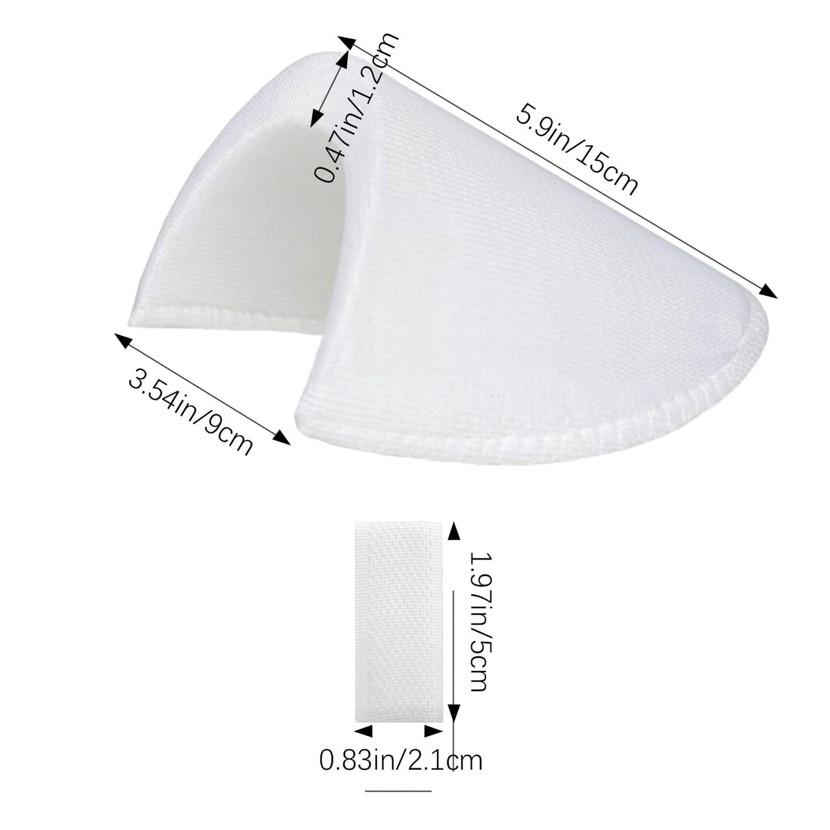 4 Pairs No-Sewing Shoulder Pads Self Adhesive Sponge Shoulder Pads Non Slip Shoulder Protectors Soft Covered Sewing
