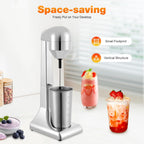 Commercial Stainless Steel Milkshake Machine, 110v Single Head Stainless Steel Drink Mixer Smoothie Maker Milk Shake