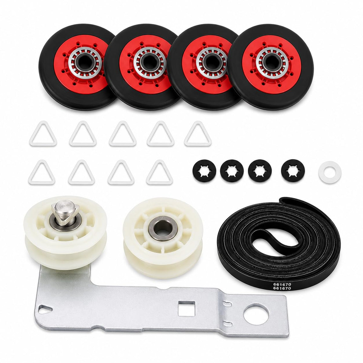 Dryer Repair Kit Drum Roller Idler Pulley Belt fit for Whirlpool