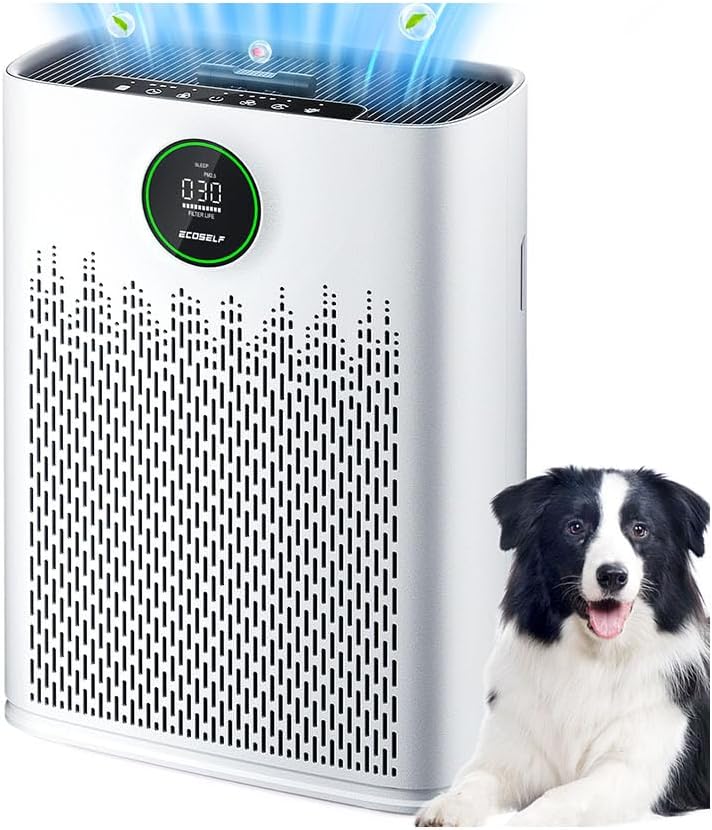 Air Purifiers for Home Large Room, Cover Up to 2400 Ft² with True HEPA Filter, Smart Mode, PM2.5 Air Quality Display