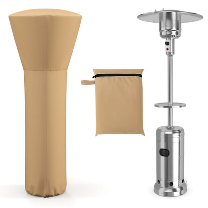 Patio Heater Cover with Zipper and Storage Bag, Outdoor Patio Propane Heater Cover, Waterproof, Dustproof