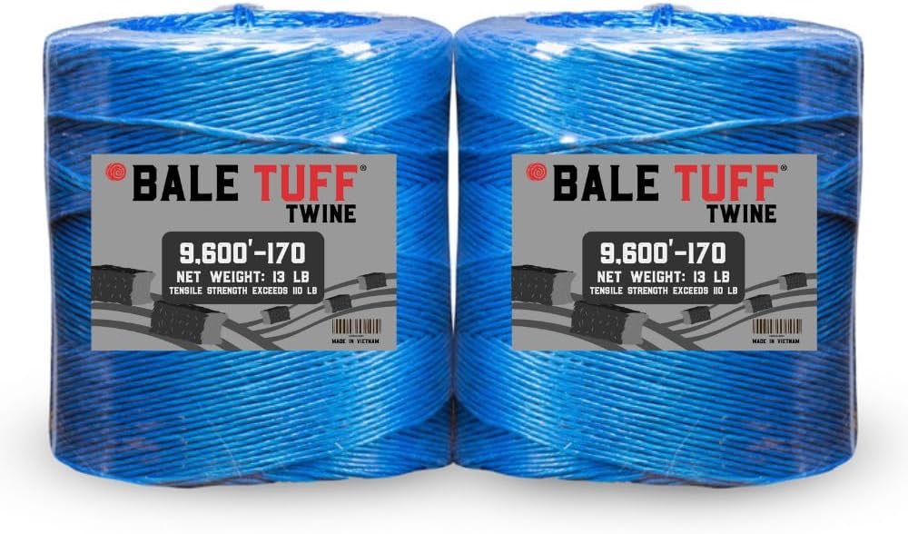 Baling Twine 170x9600' UV Square Baler, 2-Pack - Blue, 1 Roll