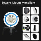 Studio Flash Kit for Photography, 600W Studio Strobe Light Set with Bowens Mount, 2.4G X System MS300 Monolights