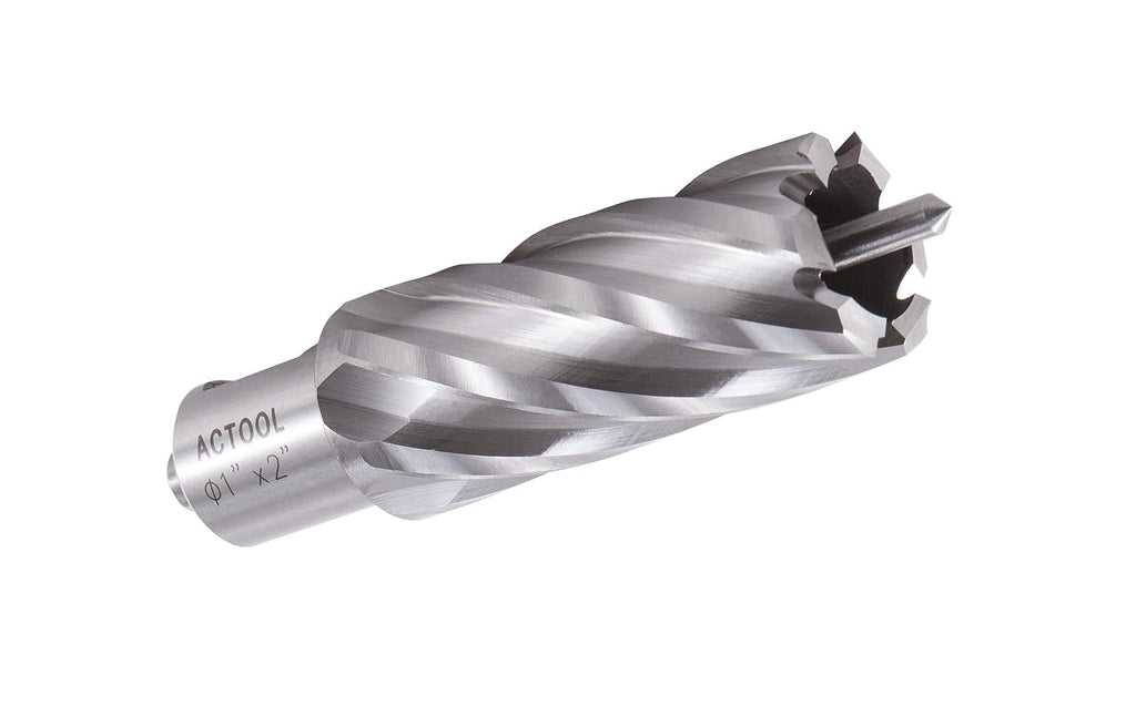1" Diameter × 2" Depth of Cut HSS ANNULAR Cutter with 3/4'' Weldon Shank