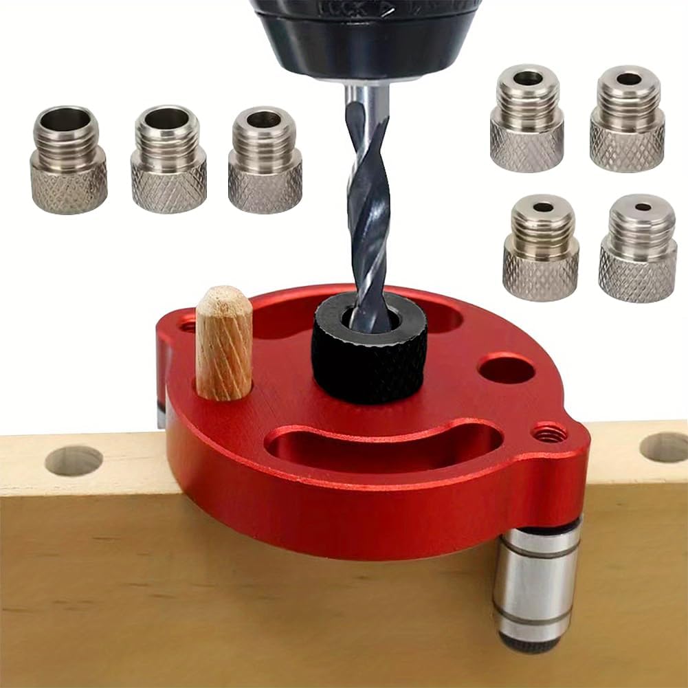 Drill Guide Locator Self Centering Doweling Jig, 3/4/5/6/7/8/9/10mm Self Center Dowel Jig Handheld, Straight Holes