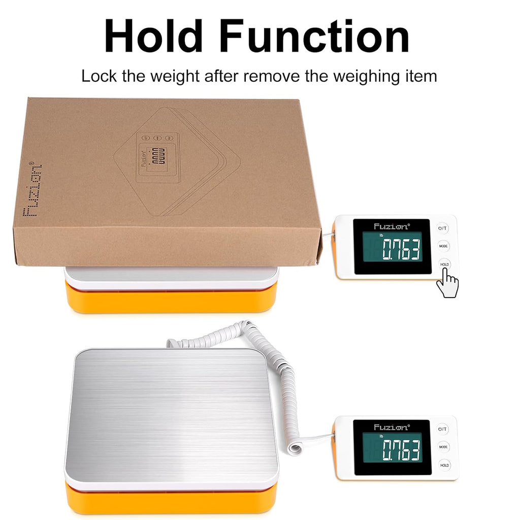 Shipping Scale - Digital Postal Scale | 110LB x 0.1oz, Large LCD Display, 5 Units, Dual Power Supply (Batteries &