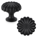 Matte Black Cabinet Knobs，10 Pack Solid Drawer Pulls for Dressers