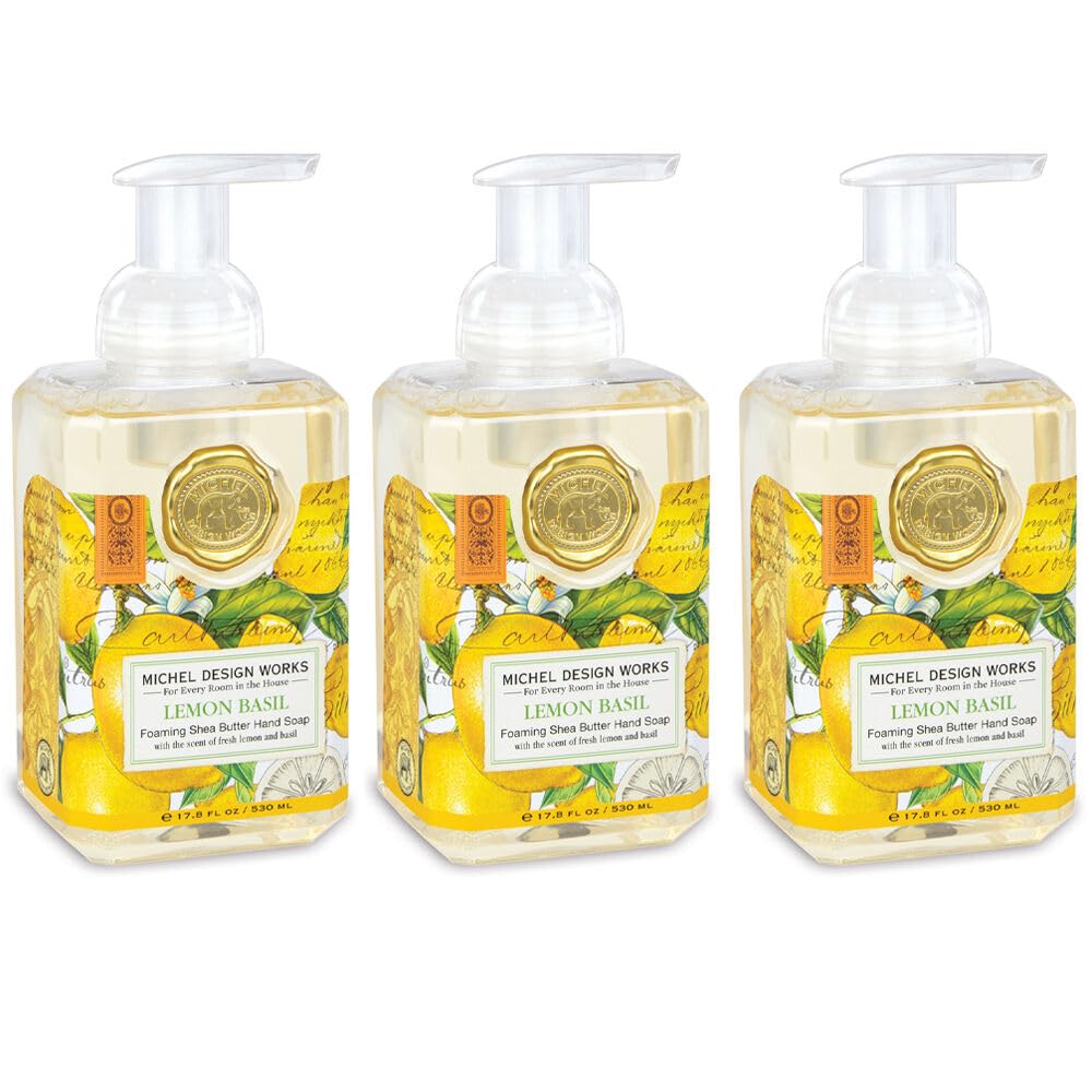 Foaming Hand Soap, Lemon Basil, 3-Pack
