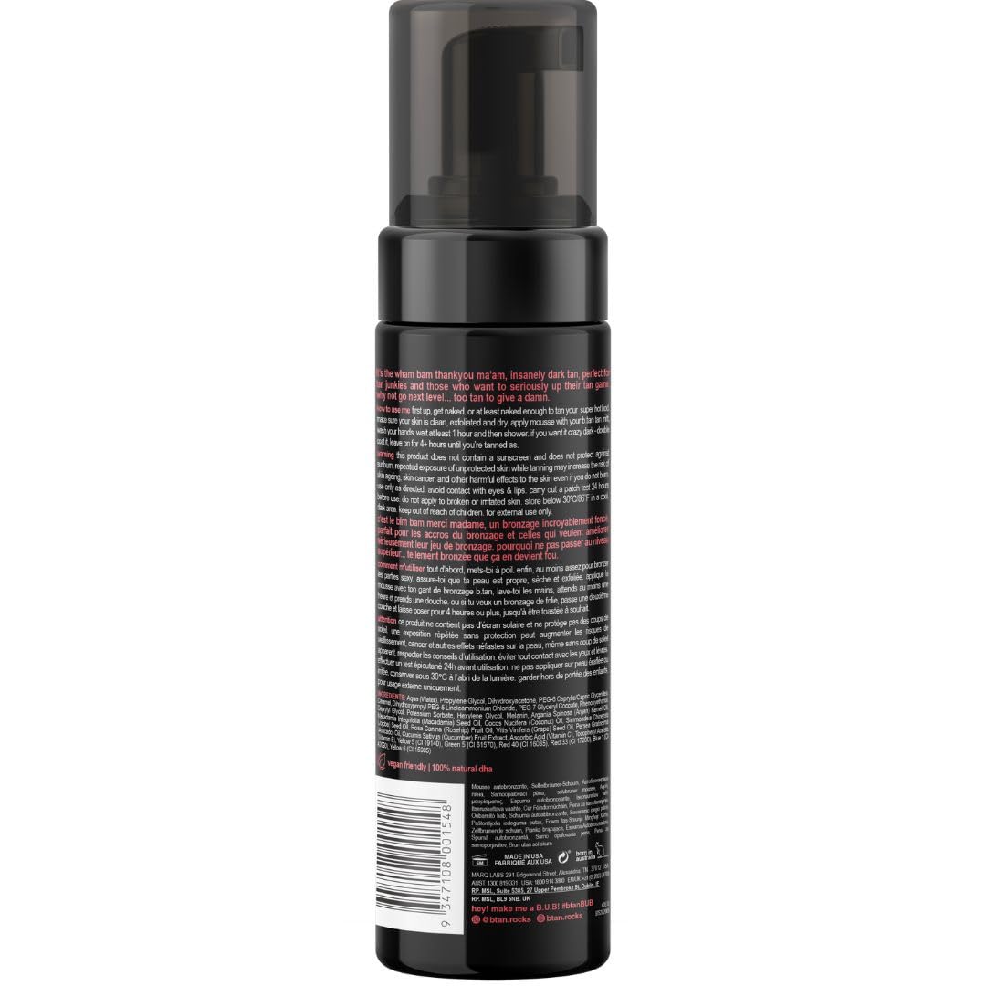 Ultra Dark Self Tanner Mousse | Too Tan - Best, 1 Hour Express Sunless Tanning Foam, Gold Bronzing Glow, No Fake Tan
