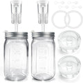 32 oz Mason Jar Fermentation Kit, 2 Pack Fermentation Jars, Fermentation Lids, Fermenting Weights and Airlocks
