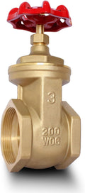 3" NPT Gate Valve, Heavy Duty, Brass, Female x Female Thread, DN80
