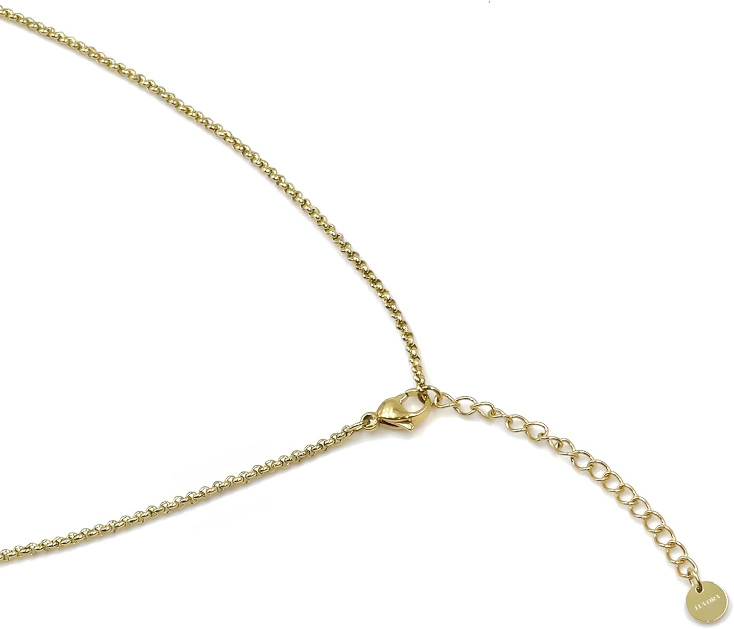 14K Gold Plated Dainty Surgical Hypoallergenic Stainless Steel Floral Pendant Necklace for Women