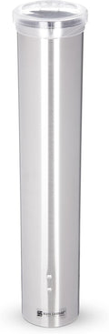 Small Pull-Type Stainless Steel Cup Dispenser, 3-5 oz