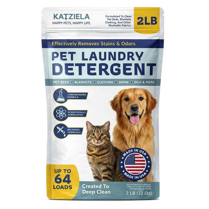 Enzyme Based Powder Laundry Detergent for Cat Pee, Deodorizer, Urine, Dogs Beds, Pee Pads, Dog Drool, Stain