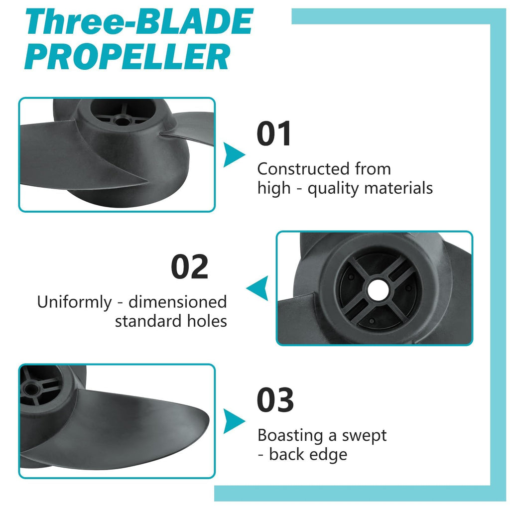 Trolling Motor Propeller 3 Blade for Motorguide Machete III Propeller