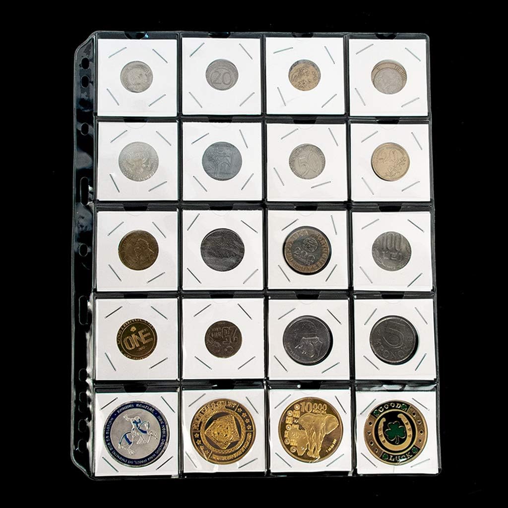 90 PCS Coin Flips 2x2 inch Cardboard Holders for Half Dollar | Uncle Paul Coin Holders 31.5mm/1.2inch Collection