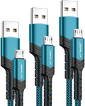Micro USB Charger Cable, (3-Pack 3.3ft+6.6ft+10ft) Android Charger Micro USB to USB A Nylon Braided Cord Compatible