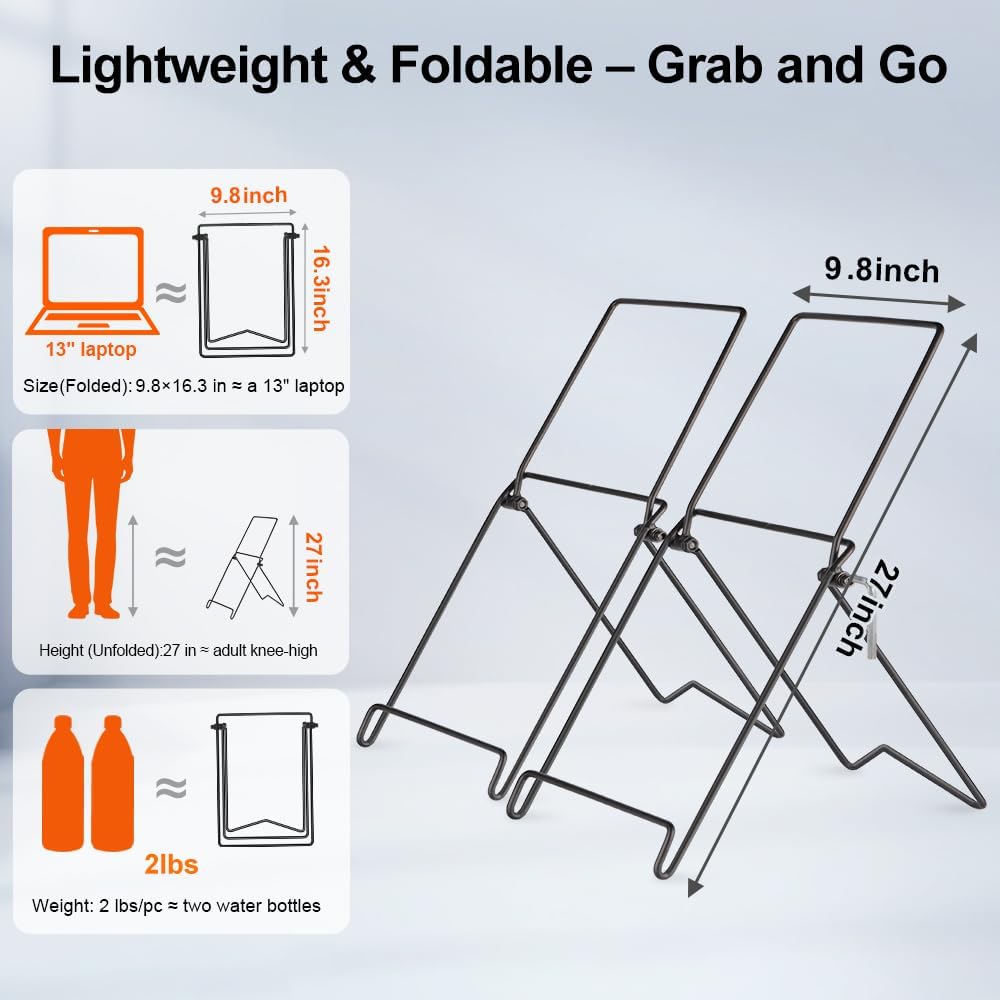 Portable Solar Panel Tilt Stand for Foldable Panels, Stainless Steel | Quick angle adjustment, stainless steel