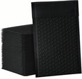Bubble Mailers 4x8" 100 Pack Black Padded Envelopes Waterproof Usable Size 4x7 Self-Seal Padded Mailing Envelopes