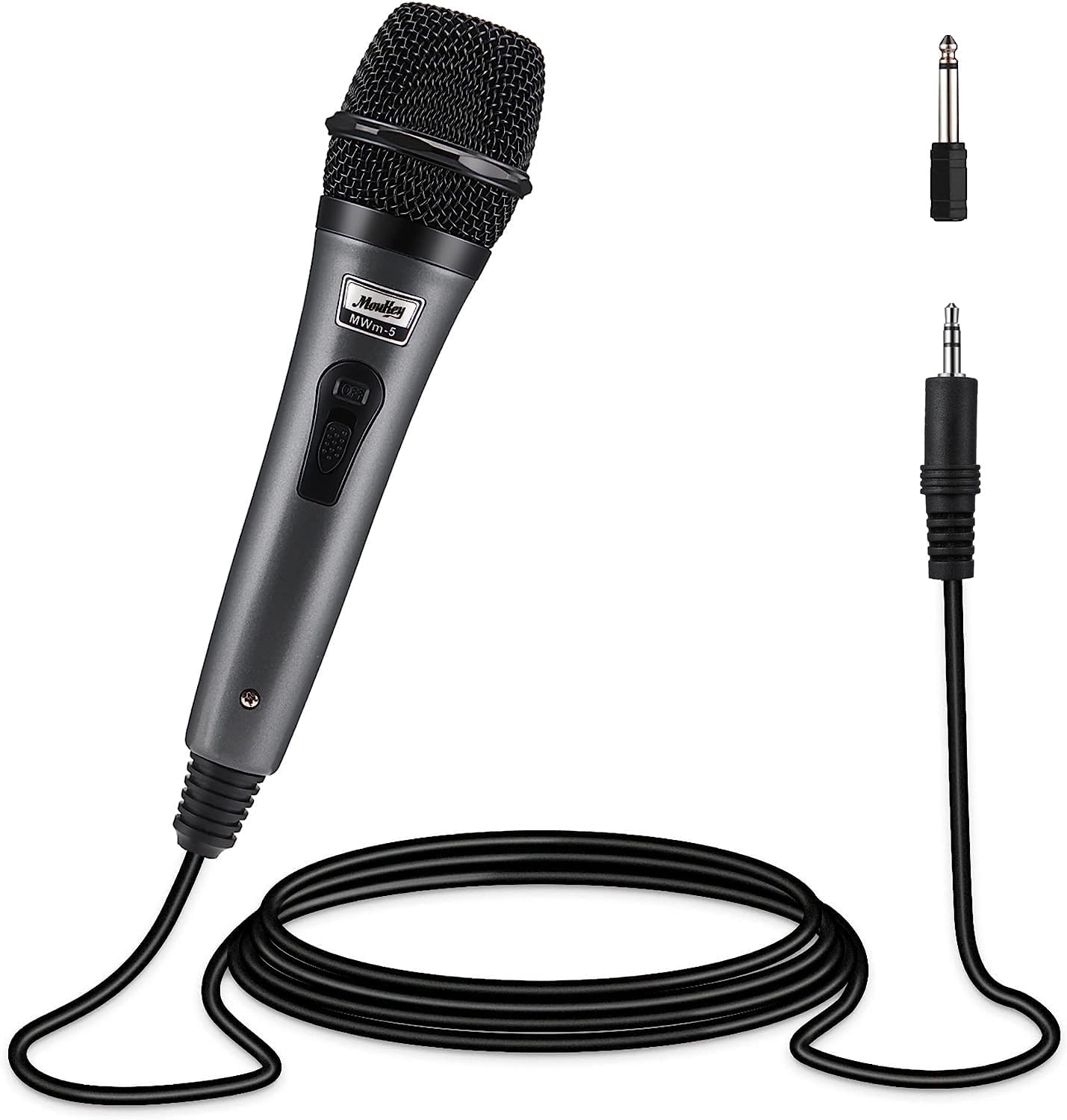 Wired Handheld Vocal Microphone, Metal XLR Dynamic Cardioid Mic with 13 ft Cable, for Singing, Stage, Party