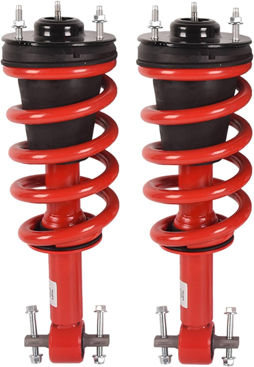 Suzanne 2x Front Red Strut Shock Absorber w/Coil Spring Assembly Compatible with Chevy Silverado Suburban 1500 Tahoe Avalanche GMC Sierra 1500 Yukon 2007-20 Cadillac Escalade ESV EXT 2007-2014 139104