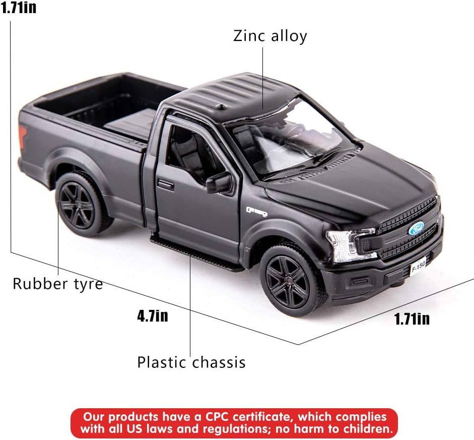 1/36 Scale F150 Pickup Truck Casting Car Model, Zinc Alloy Toy Car for Kids, Pull Back Vehicles Toy Car for Toddlers