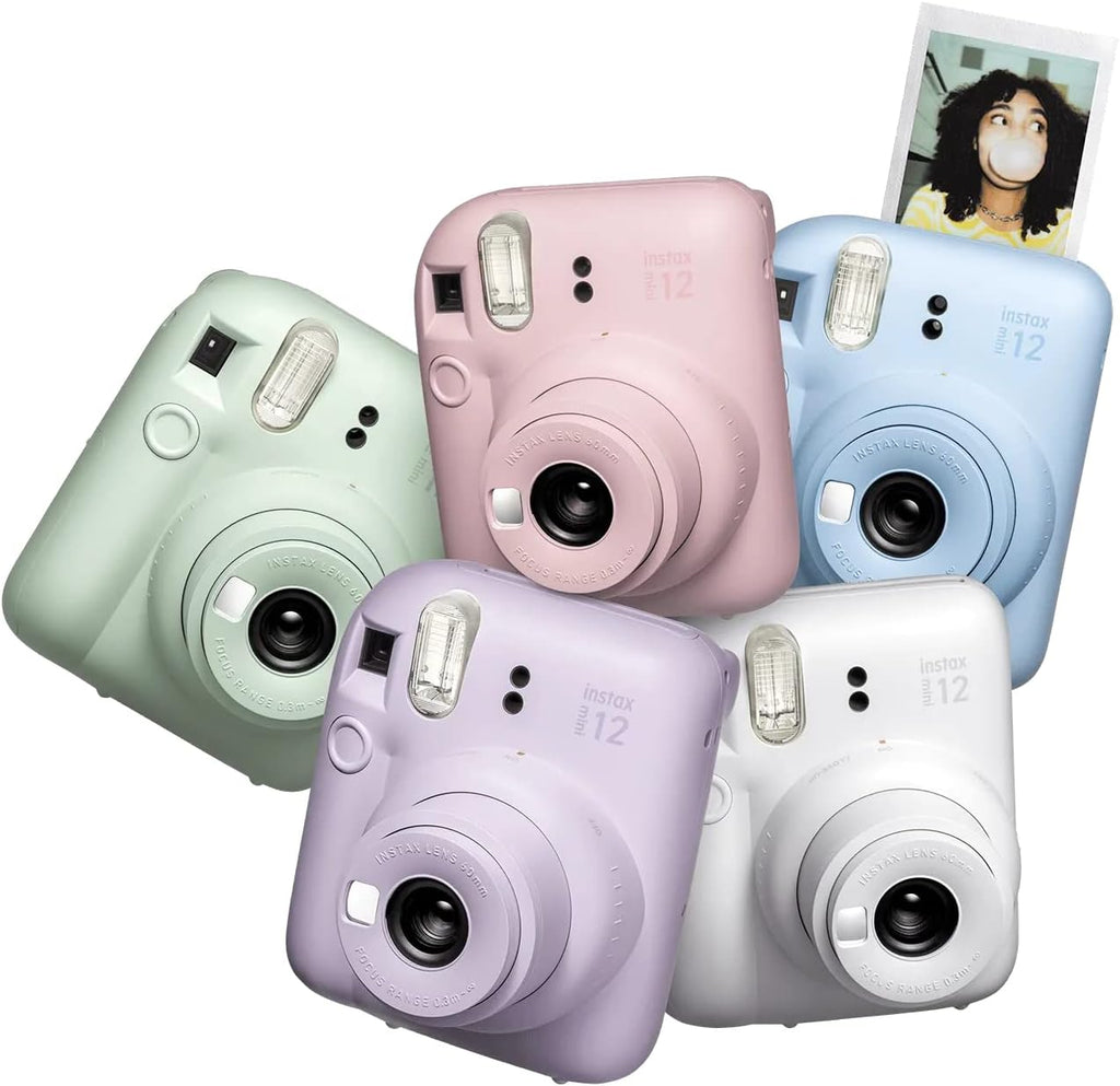 Instax Mini 12 Instant Camera Lilac Purple + Fuji Film Value Pack (40 Sheets) + Shutter Accessories Bundle, Incl.