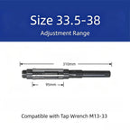 MYMDYMX Adjustable Hand Reamer 33.5~38MM