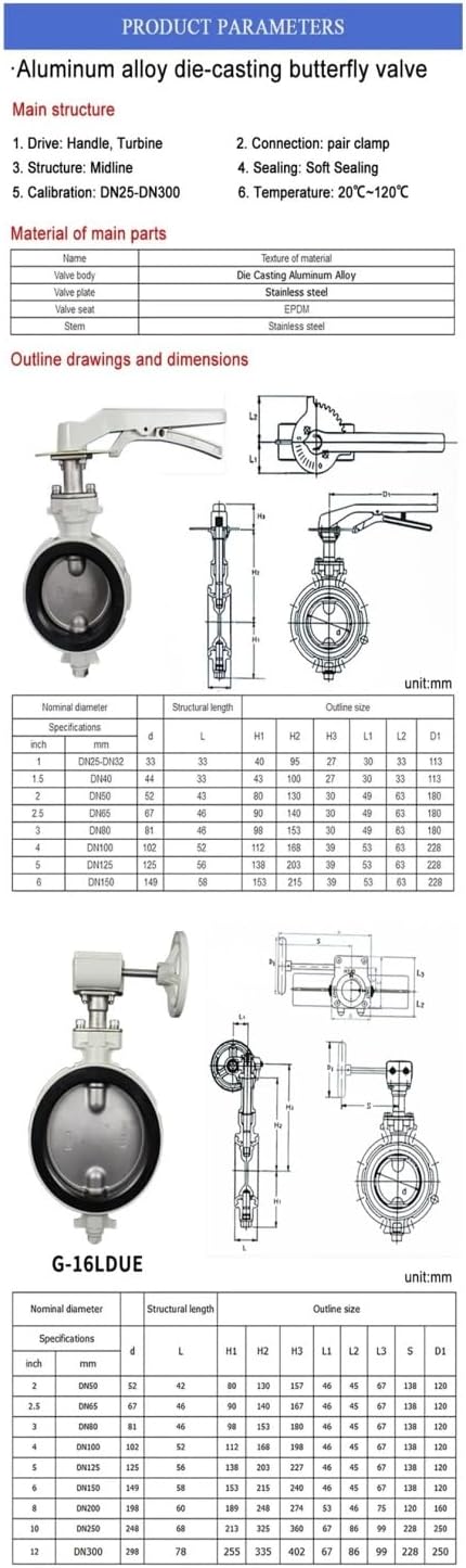Aluminum Alloy Butterfly Valve with Handle