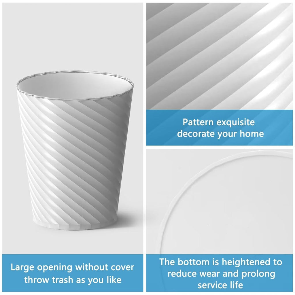 Bathroom Trash Can 3 Pack, 1.8 Gallon Small Trash Can with Trash Bags | Garbage Can for Bedroom Living Room