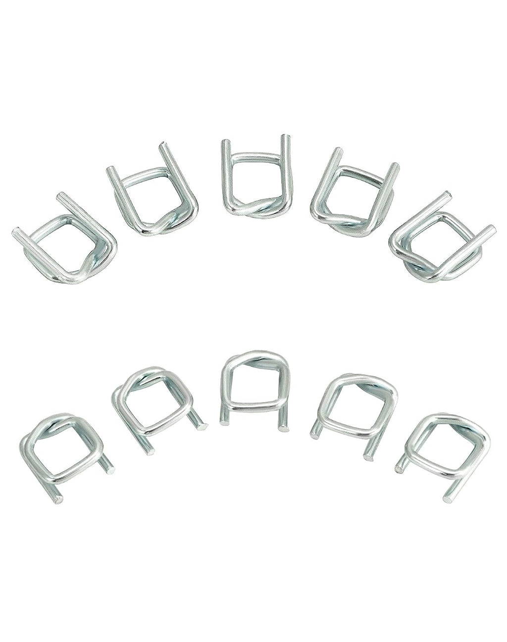 Metal Wire Buckle, 1/2" Width, 200 Pack, Silver
