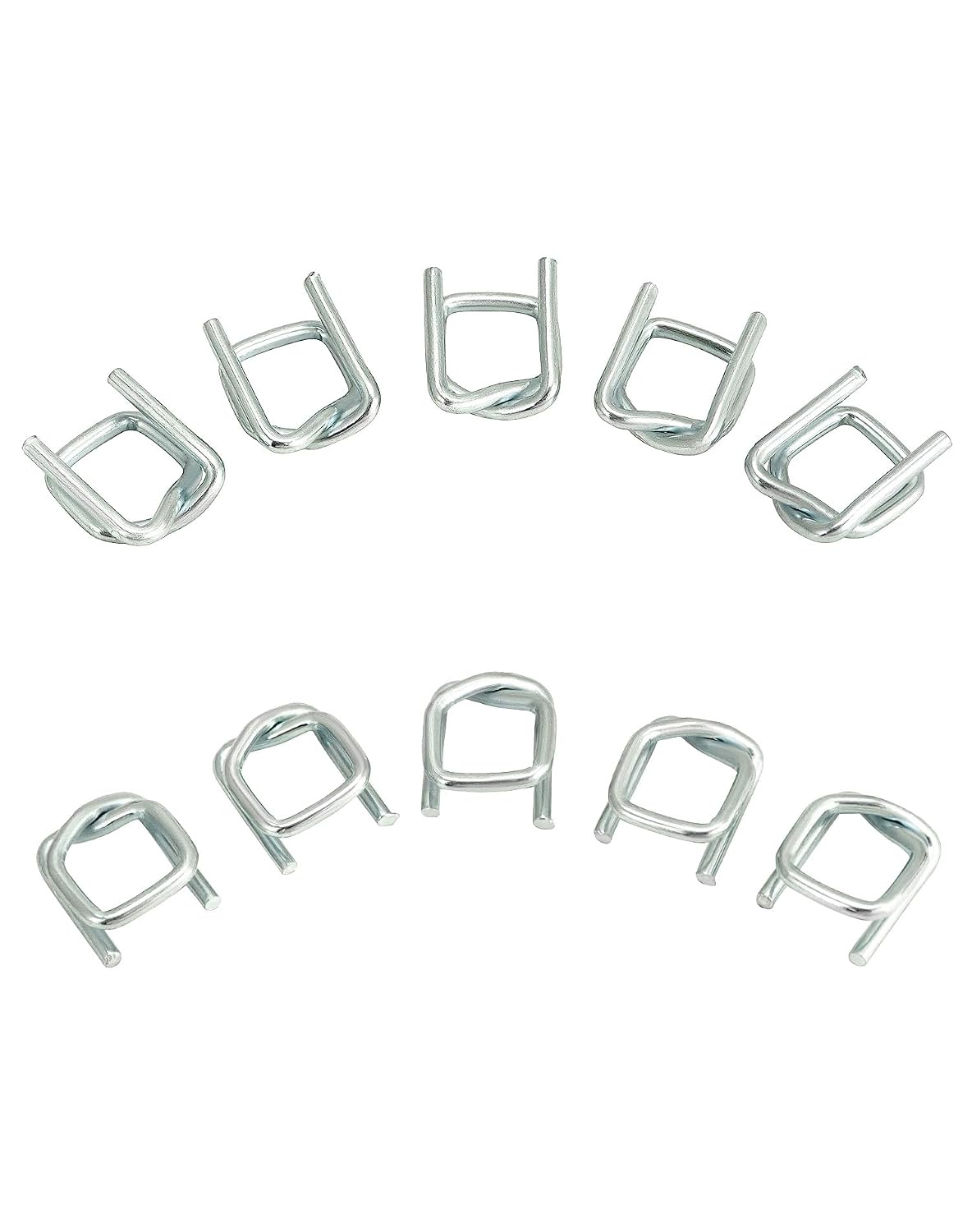 Metal Wire Buckle, 1/2" Width, 200 Pack, Silver