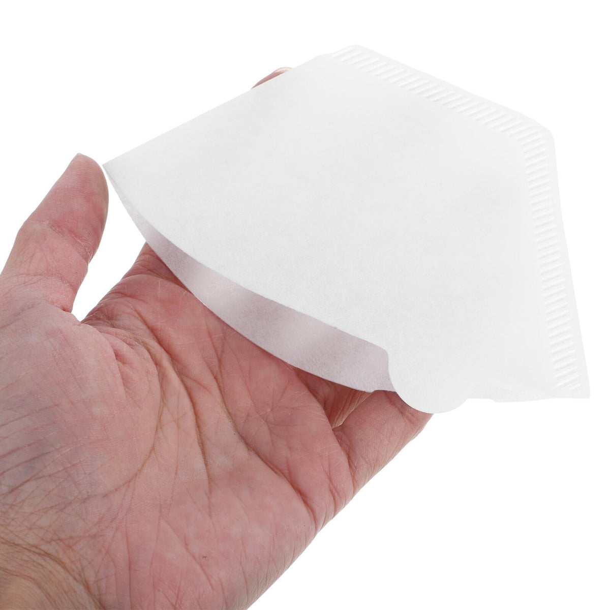 100pcs Fan Shaped Coffee Filter Paper Cone for Drip Coffee