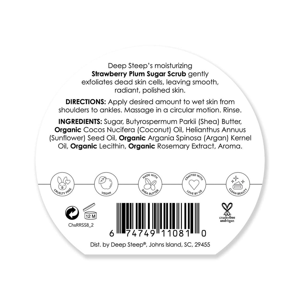 Sugar Scrub, Strawberry Plum, 8oz – Exfoliating Body Scrub