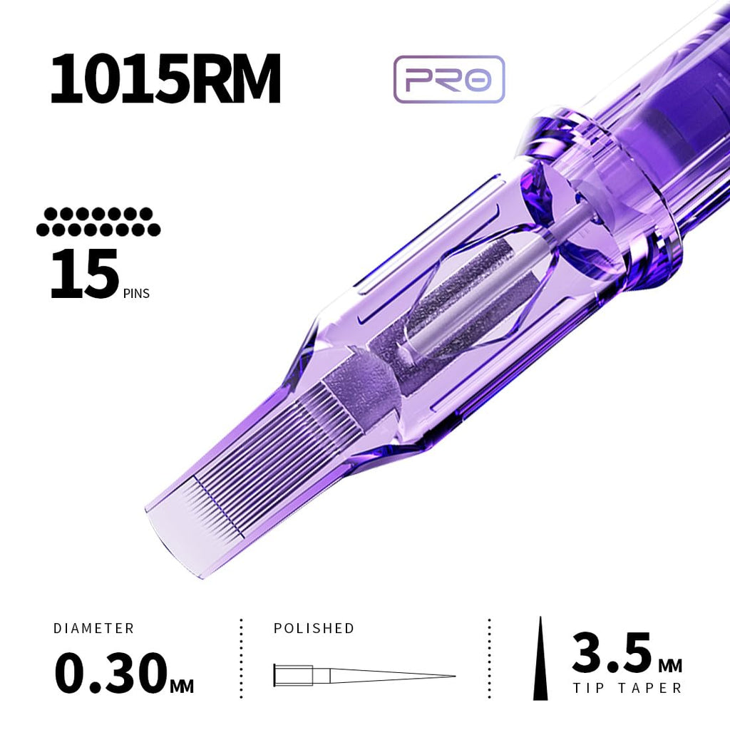 Mast Pro Tattoo Cartridges 20Pcs Disposable Needles Curved Magnum 1015RM