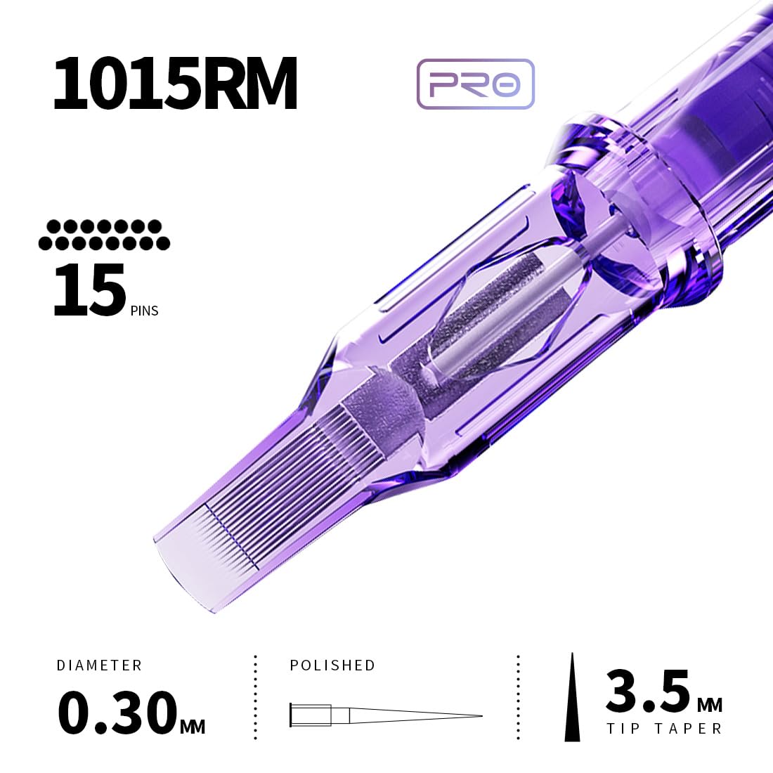 Mast Pro Tattoo Cartridges 20Pcs Disposable Needles Curved Magnum 1015RM