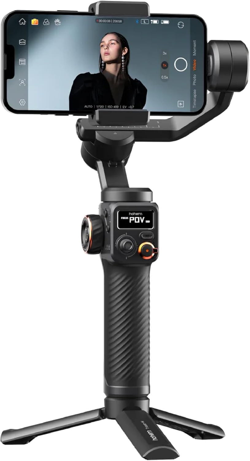 iSteady M6 Kit Gimbal with AI Tracking & Magnetic Fill Light | AI Tracker with Adjustable Fill Light, iSteady 7.0