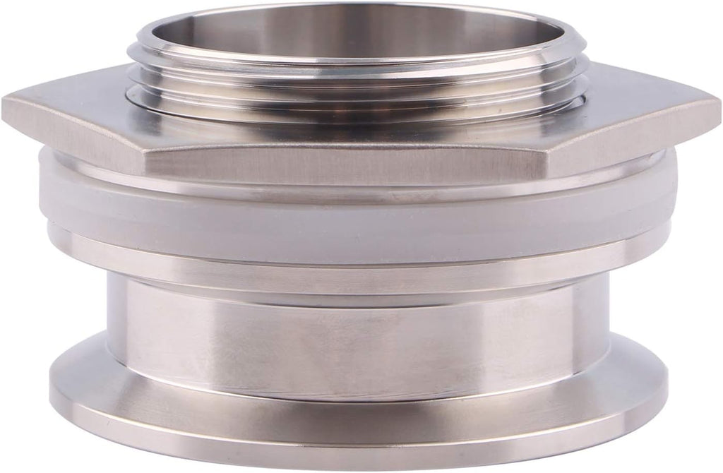DERNORD 2" Tri Clamp Bulkhead Compression Fitting 304 Stainless Steel Weldless Homebrew Kettle Bulkhead