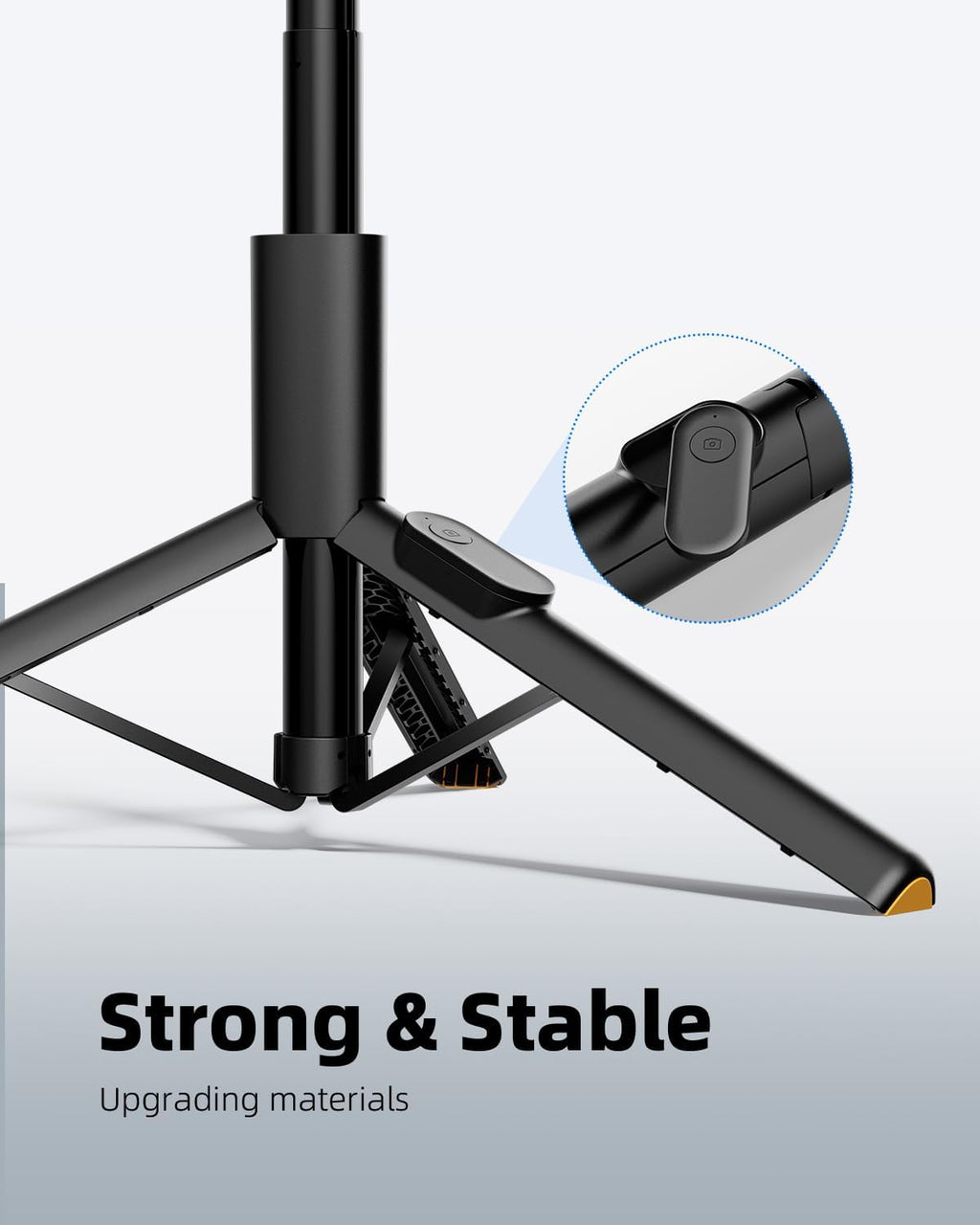 Selfie Stick Tripod for iPhone, 60" Lightweight Phone Tripod Stand with Wireless Remote, Extendable Selfie Stick for