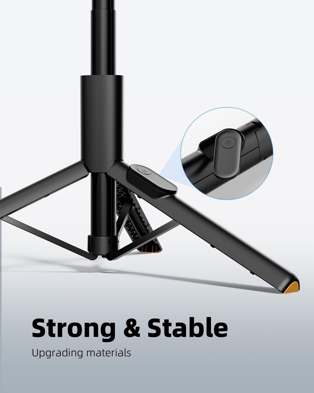 Selfie Stick Tripod for iPhone, 60" Lightweight Phone Tripod Stand with Wireless Remote, Extendable Selfie Stick for