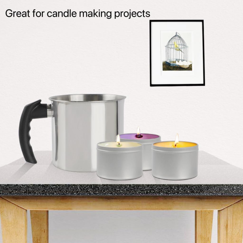 44oz 1.3L Candle Making Pouring Pot Wax Melting Pot and Spoon 304 Stainless Steel Candle Making Pitcher