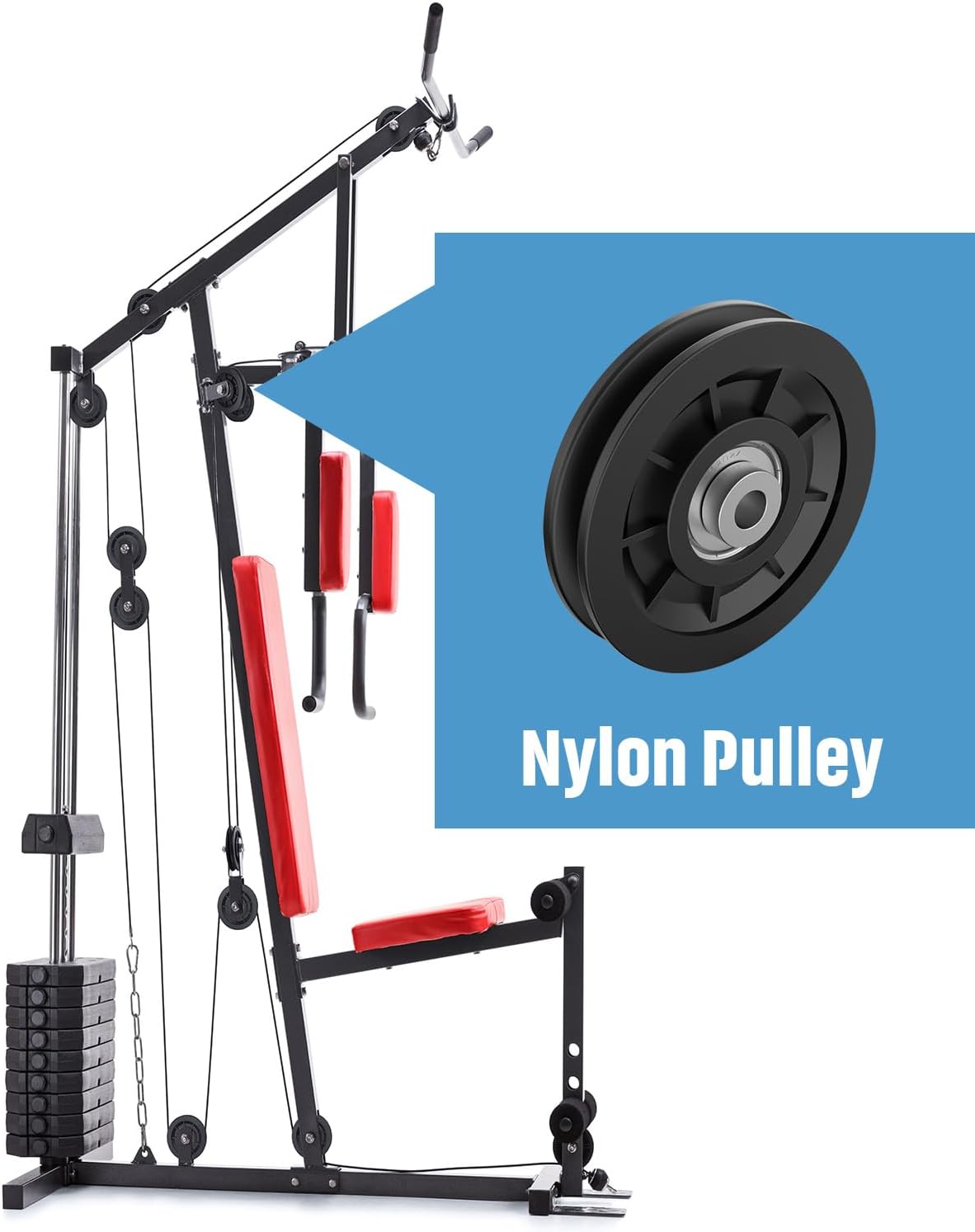 3.5" Nylon Pulley Wheel, Cable Replacement Pulley