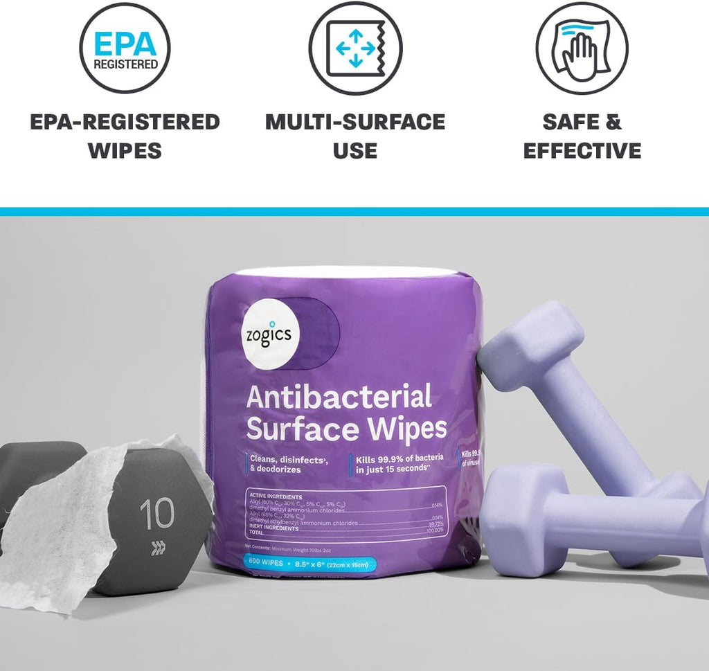 Antibacterial Disinfecting Wipes, 2 Rolls, 1,600 Count