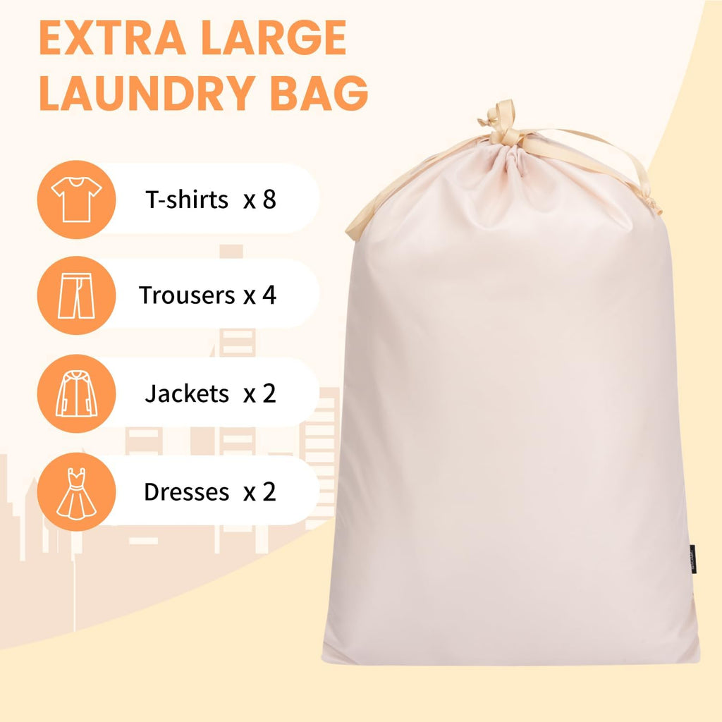 6 Set Packing Cubes Luggage Packing Organizers for Travel Accessories-Beige