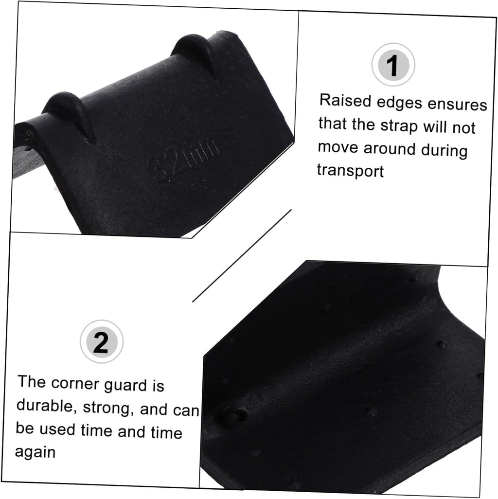 Plastic Corner Protectors 100 Pack Black L Shaped Cargo Guards